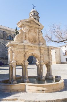 Santa Maria Fountain in Baeza, Jaen, Spain