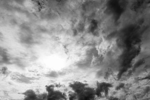 black and white sky for background