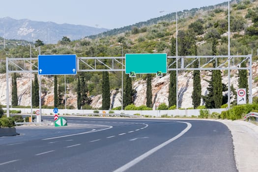 empty highway road sign