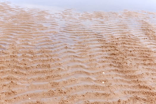 ripple sand in nature on the beach in summer