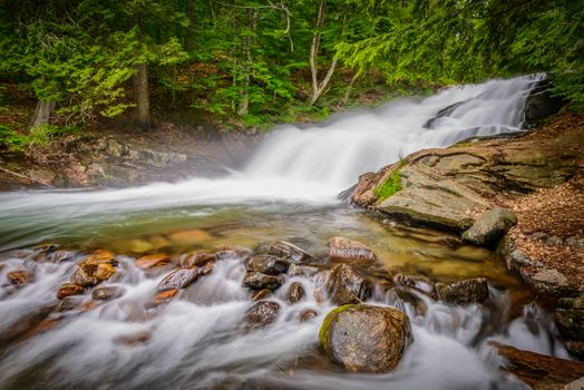 Fish Hatchery Falls are located near Ullswater Ontario Canada in the District of Muskoka.