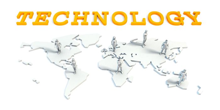 Technology Concept with a Global Business Team