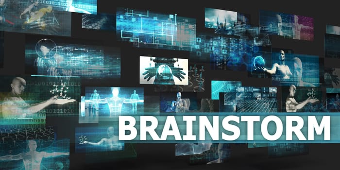 Brainstorm Presentation Background with Technology Abstract Art