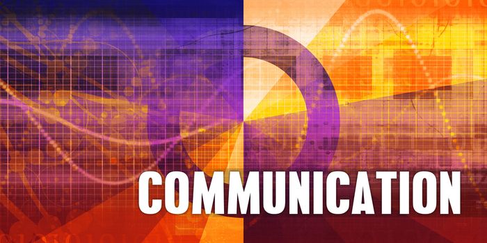 Communication Focus Concept on a Futuristic Abstract Background