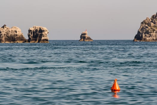 The buoy in the middle of the Mediterranean sea