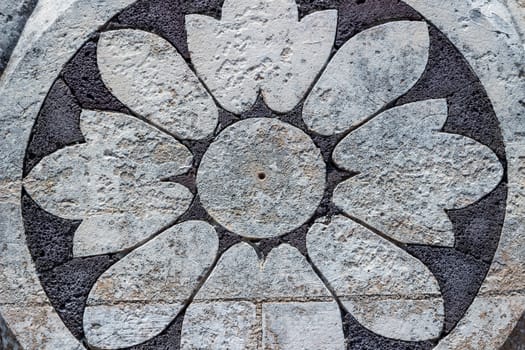 detail texture of stones of volcanic rock