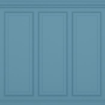 classic blue wall ,3d render