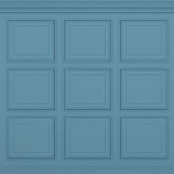 classic blue wall ,3d render 