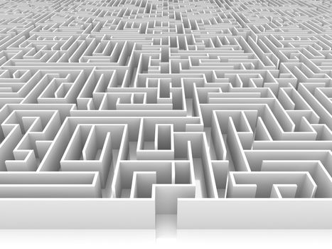 endless maze 3d illustration