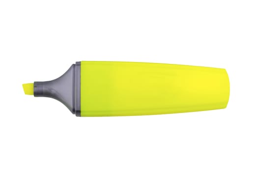Yellow highlighter isolated over a white background