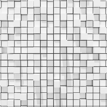 3d rendering of white geometry random level background.