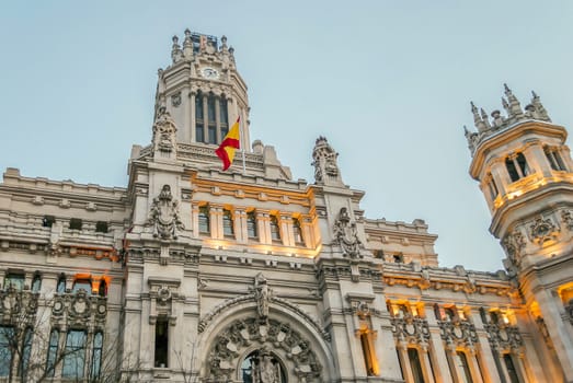 Palacio de Comunicaciones at Plaza de Cibeles in the city of Madrid, Spain