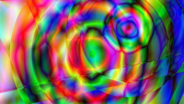 Abstract background with Psychedelic art. 3d render