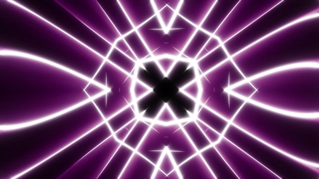 Abstract background with shiny kaleidoscope. Digital backdrop. 3d render