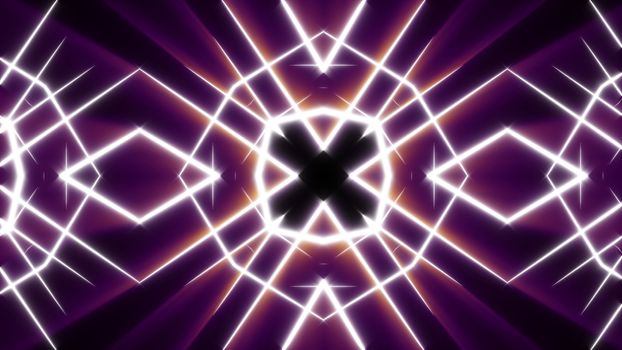 Abstract background with shiny kaleidoscope. Digital backdrop. 3d render