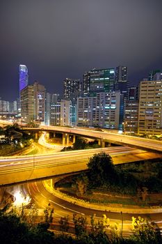 urban area dusk, busy traffic 