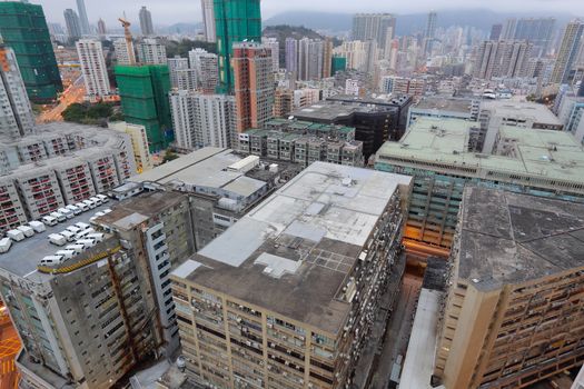 City in hong kong at day