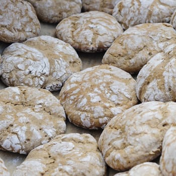 Loafs of typical bread from South Tyrol