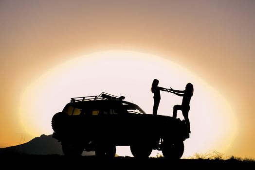 happy couple in nature