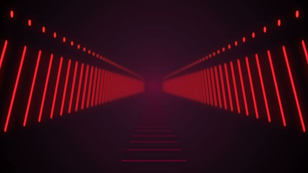Abstract background with technology tunnel. 3d render