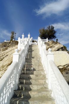 Stairs leading to the Balcon del Mediterraneo in Benidorm, Spain