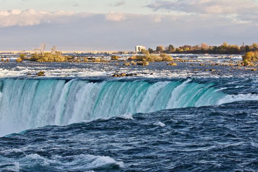 Beautiful background with amazing Niagara waterfall
