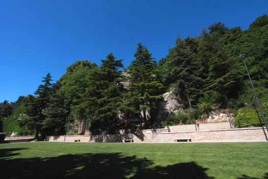 Garden at the base of San Marino