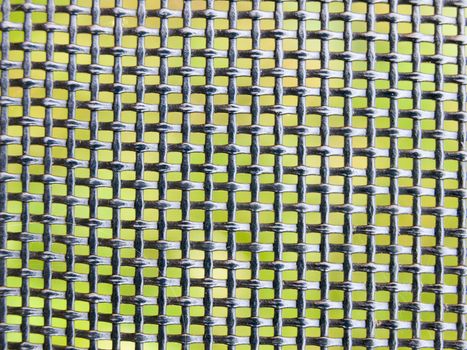 black metal grid close up macro detail of a chair