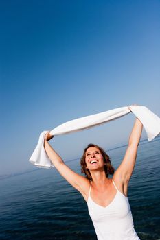 Woman having fun