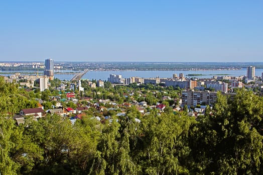 Beautiful view from the height of the city center.