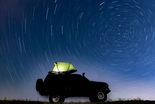 camp in tents under the stars