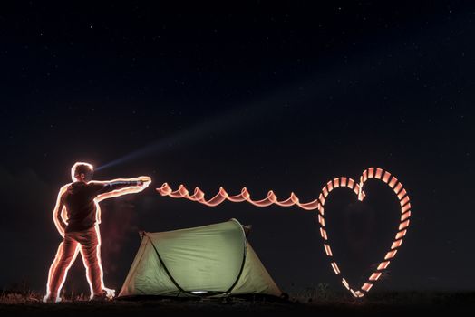 Camping love and creative concept