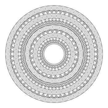 Mandalas for coloring book. Decorative black and white round outline ornament. Unusual flower shape. Oriental and anti-stress therapy patterns. yoga logos design element.