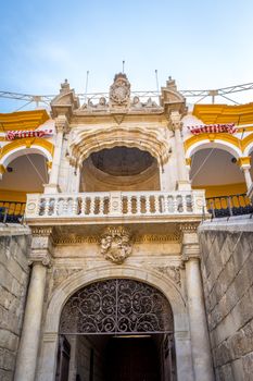 The bull fighting ring at Seville, Spain, Europe