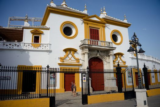 The bull fighting ring at Seville, Spain, Europe