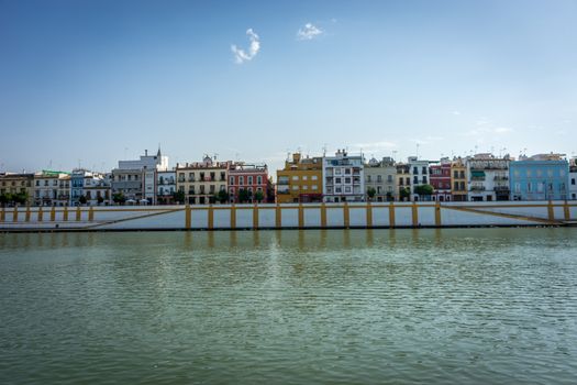 The Guadalquivir river in Seville, Spain, Europe