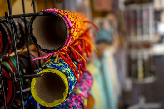 Bracelets being sold in a shop in Seville, Spain, Europe