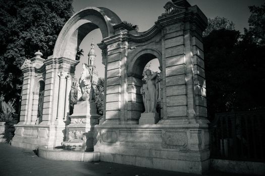 The entrace of plaza de espana in Seville, Spain, Europe