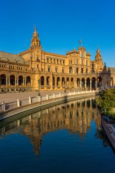 The plaza de espana in Seville, Spain, Europe