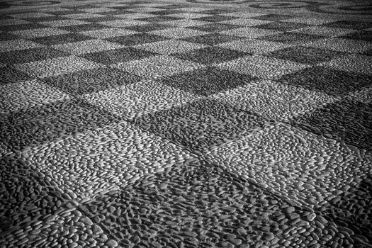Pattern on the floor in plaza de espana in Seville, Spain, Europe