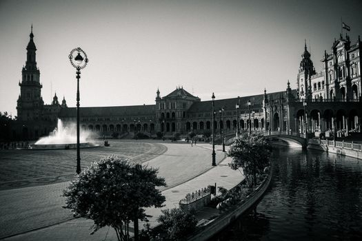 Plaza de Espana, City Hall in Seville, Spain, Europe