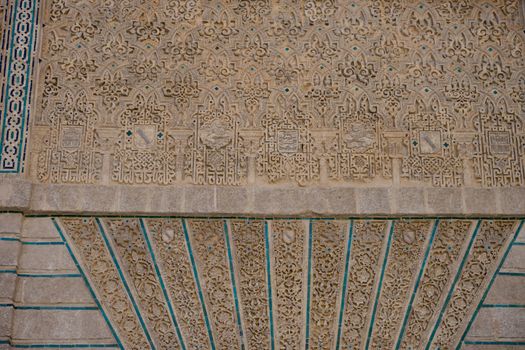 Moorish arabic design pattern in Seville, Spain, Europe