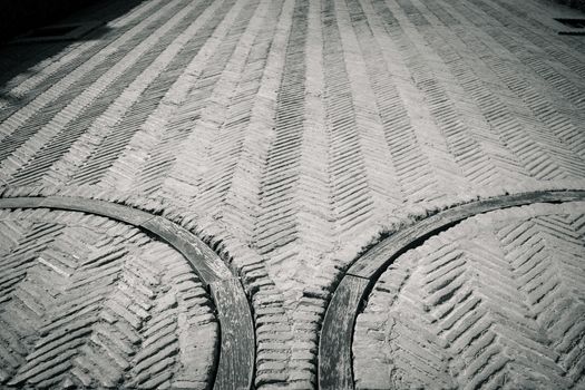 Pattern caused by gates on the ground floor in Seville, Spain, Europe