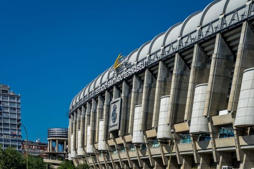 Madrid, Spain - June 17 : The Bernabeu football stadium in Madrid, Spain, Europe on June 17, 2017.