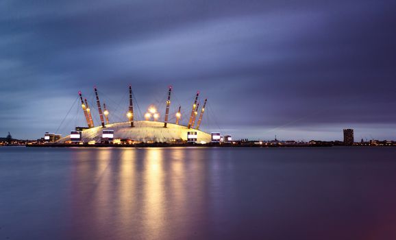 The Millennium Dome, also called O2 Arena, on January 16, 2012 in London, UK.
