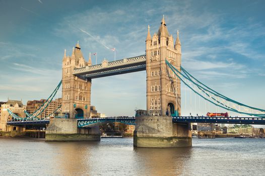 The magnificent Tower Bridge in London.
