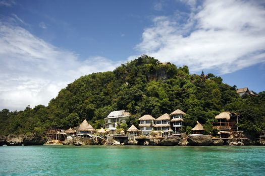 Small house on the coast of the island of Boracay