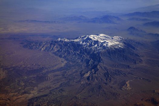 Mountains of afghanistan view from the airplane