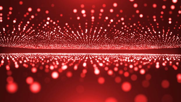 Abstract background with animation of flying flicker particles. Magic backdrop. 3d rendering