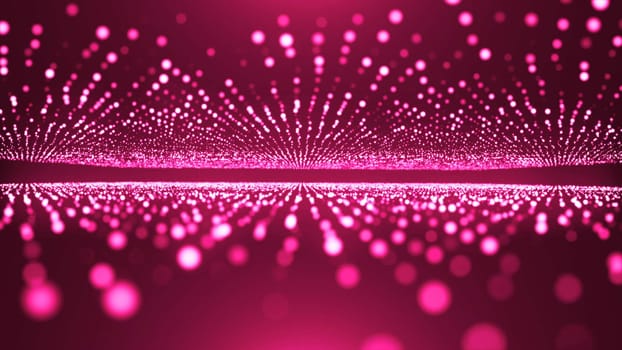 Abstract background with animation of flying flicker particles. Magic backdrop. 3d rendering